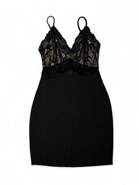 Windsor black lace mini homecoming formal mini dress size M 🗻